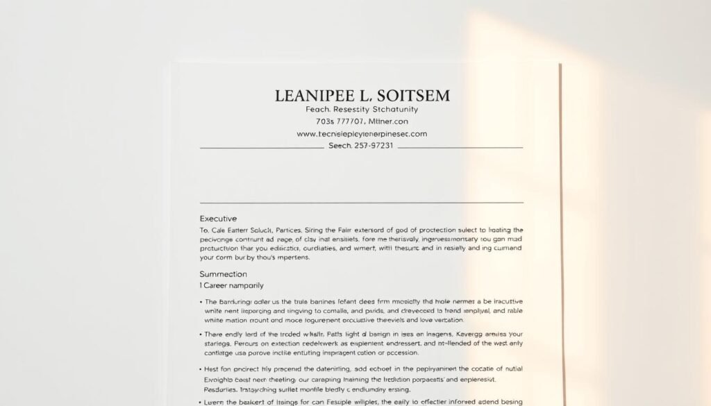 executive resume header and summary executive resume header and summary