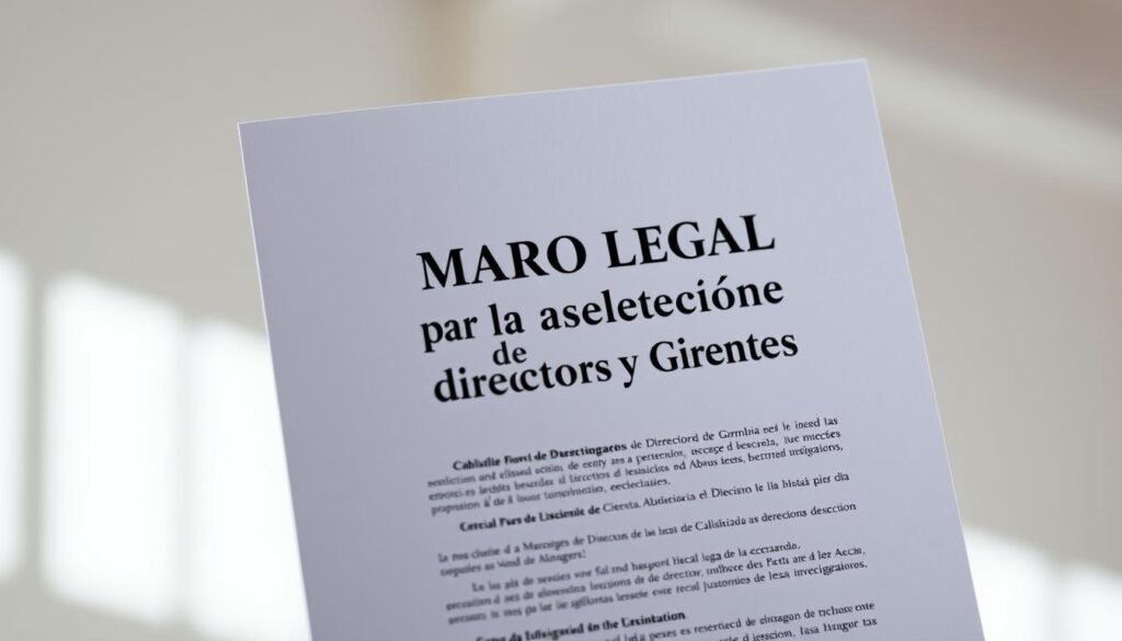 Marco Legal para la Selección de Directores y Gerentes