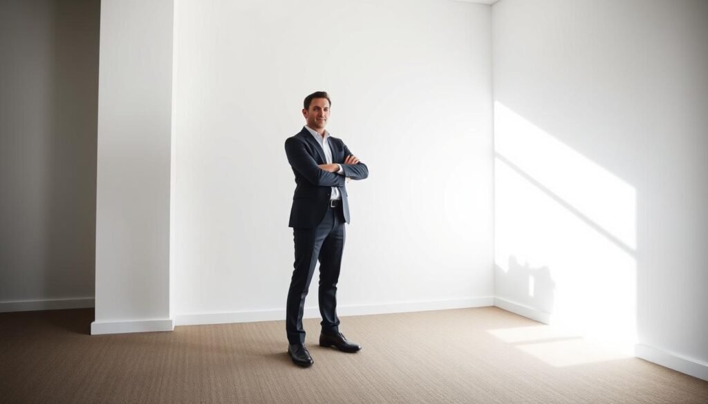 A sophisticated, well-dressed executive stands confidently in a modern, well-lit office, their silhouette casting a strong, determined shadow on the pristine white walls. The subject's tailored suit, crisp shirt, and polished leather shoes convey a sense of professionalism and authority. Soft, indirect lighting from a large window accentuates the subject's features, creating a sense of depth and dimension. The overall atmosphere is one of confidence, competence, and a dedication to excellence - qualities emblematic of a Certified Executive Coach. A sophisticated, well-dressed executive stands confidently in a modern, well-lit office, their silhouette casting a strong, determined shadow on the pristine white walls. The subject's tailored suit, crisp shirt, and polished leather shoes convey a sense of professionalism and authority. Soft, indirect lighting from a large window accentuates the subject's features, creating a sense of depth and dimension. The overall atmosphere is one of confidence, competence, and a dedication to excellence - qualities emblematic of a Certified Executive Coach.
