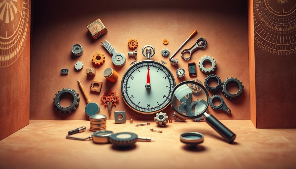 A vibrant and dynamic composition featuring a central arrangement of methodological icons, including a metronome, a magnifying glass, and an array of gears and tools, all set against a backdrop of warm earthy tones and subtle geometric patterns. The lighting is soft and diffused, creating a sense of depth and dimension, while the camera angle is slightly elevated, providing an overview of the scene. The overall mood is one of focus, innovation, and a collaborative spirit, reflecting the essence of the "Coaching para emprendedores y liderazgo empresarial: Escalamos juntos." article and its "Nuestra metodología: ritmos, preguntas y herramientas que mueven la aguja" section. A vibrant and dynamic composition featuring a central arrangement of methodological icons, including a metronome, a magnifying glass, and an array of gears and tools, all set against a backdrop of warm earthy tones and subtle geometric patterns. The lighting is soft and diffused, creating a sense of depth and dimension, while the camera angle is slightly elevated, providing an overview of the scene. The overall mood is one of focus, innovation, and a collaborative spirit, reflecting the essence of the "Coaching para emprendedores y liderazgo empresarial: Escalamos juntos." article and its "Nuestra metodología: ritmos, preguntas y herramientas que mueven la aguja" section.